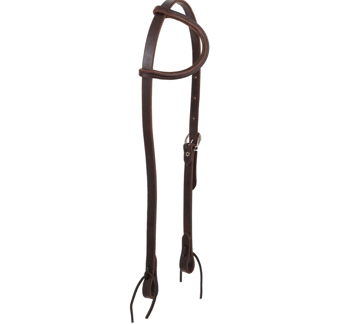 Dark Oiled Premium Harness Leather One Ear Headstall
