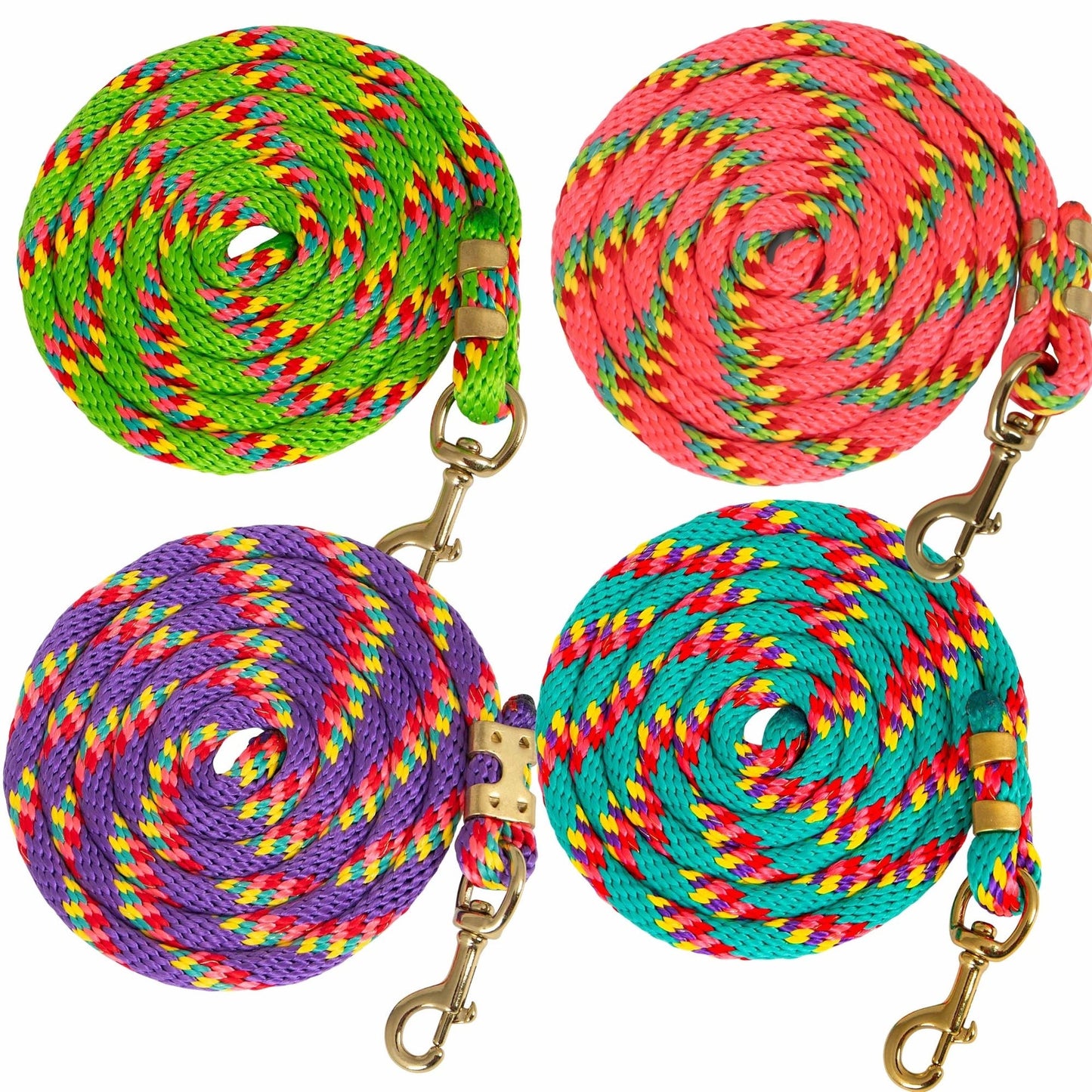 Jeffers Neon Poly Lead Rope with Bolt Snap, 8ft