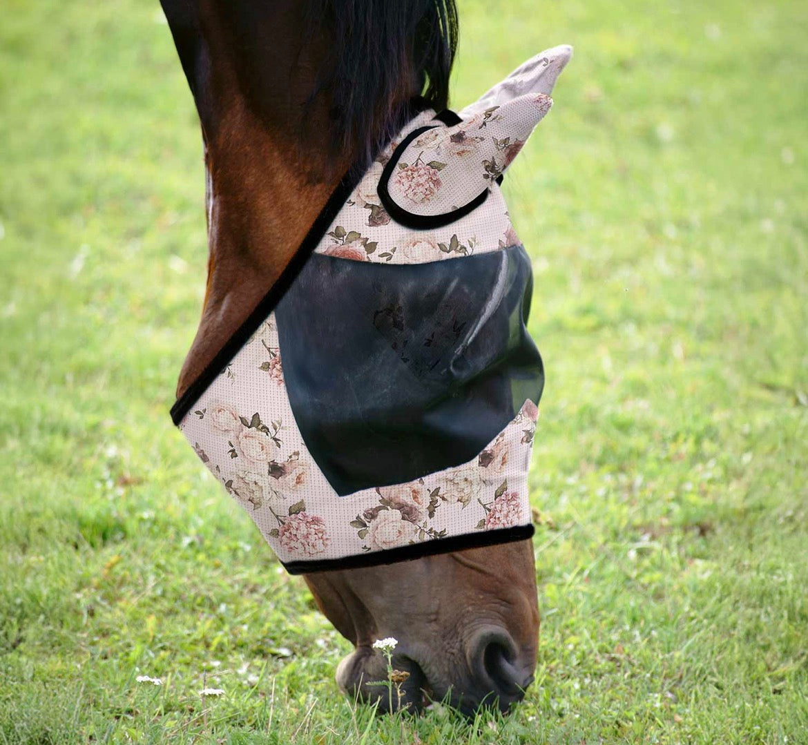 Jeffers Expression Deluxe Mesh Horse Fly Mask with Ears - Full Size