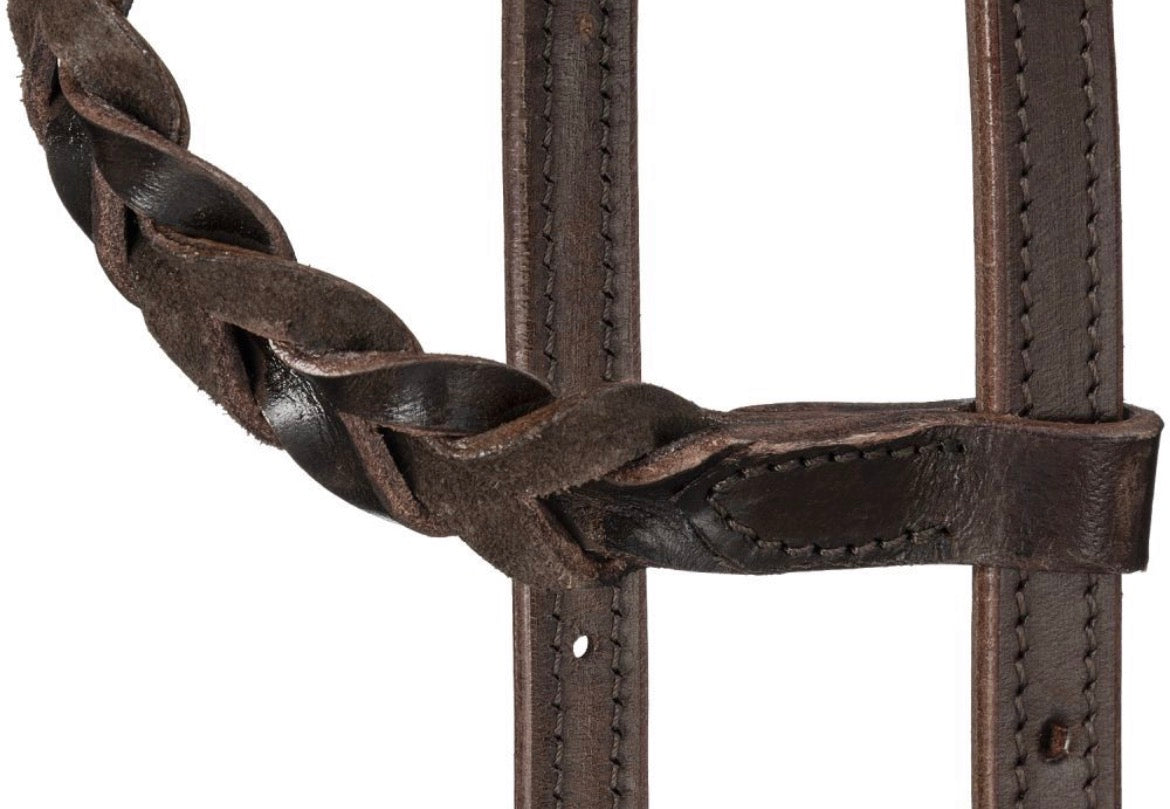 Tough 1 braided leather 1 ear headstall