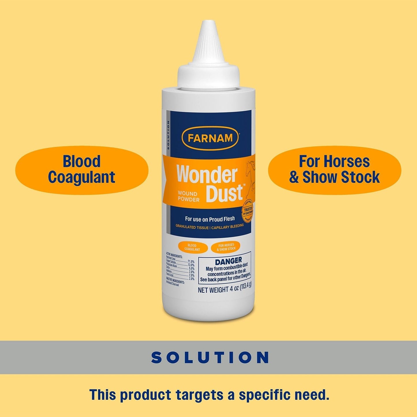 Wonder Dust Wound Powder & Blood Coagulant, 4 oz