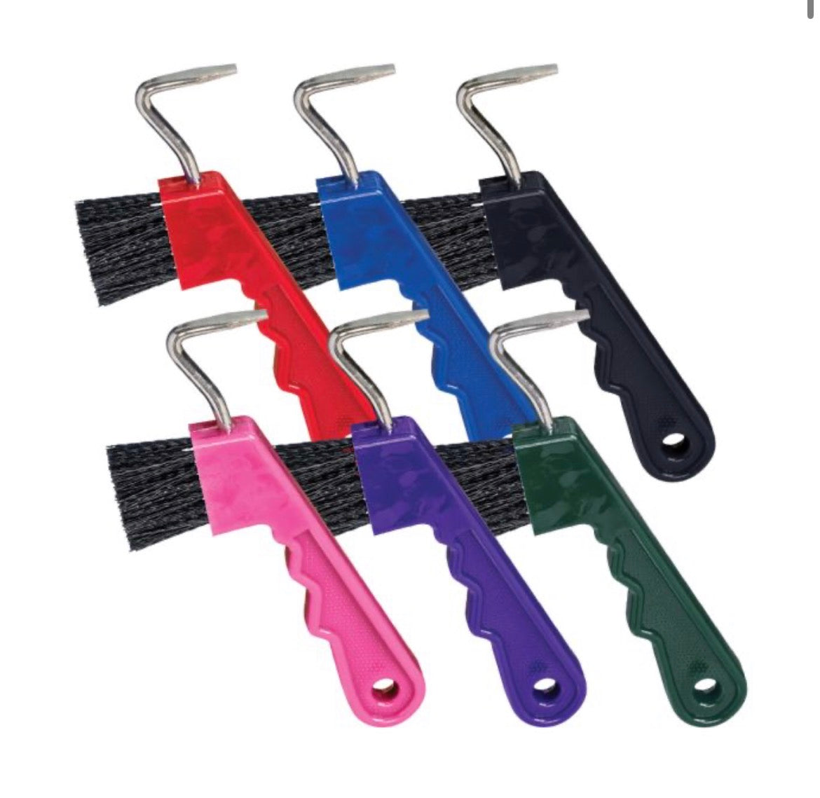 TOUGH1 Easy Grip Hoof Pick/Brush