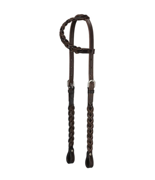 Tough 1 braided leather 1 ear headstall