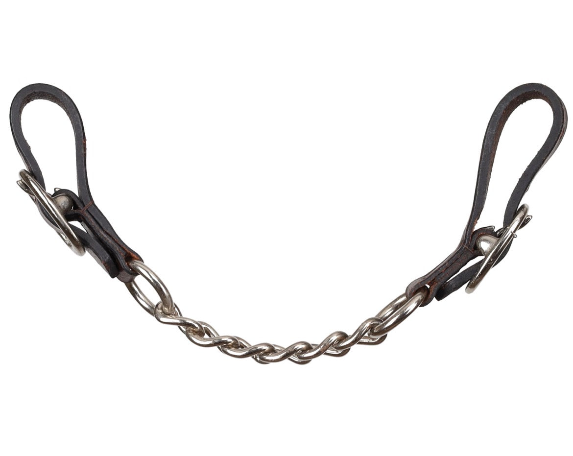 Showman Argentina Cow Leather Curb Chain