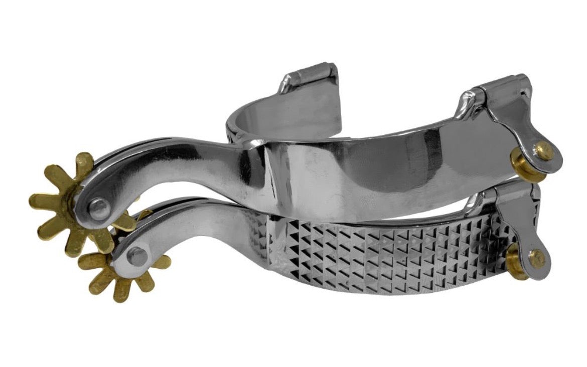 Showman Mens Size Stainless Steel Rasp Spur