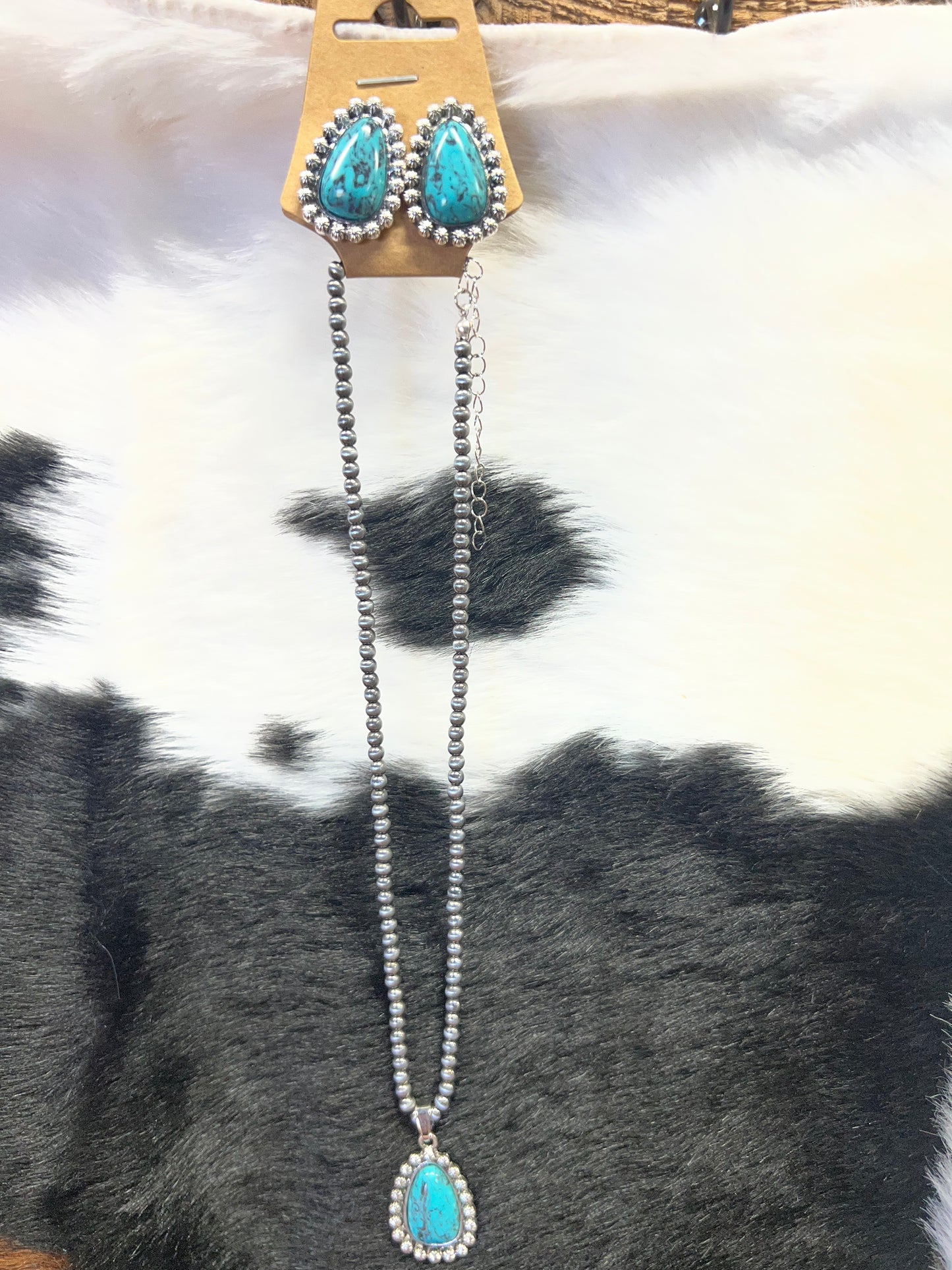 Single Stone Necklace/Earrings Set