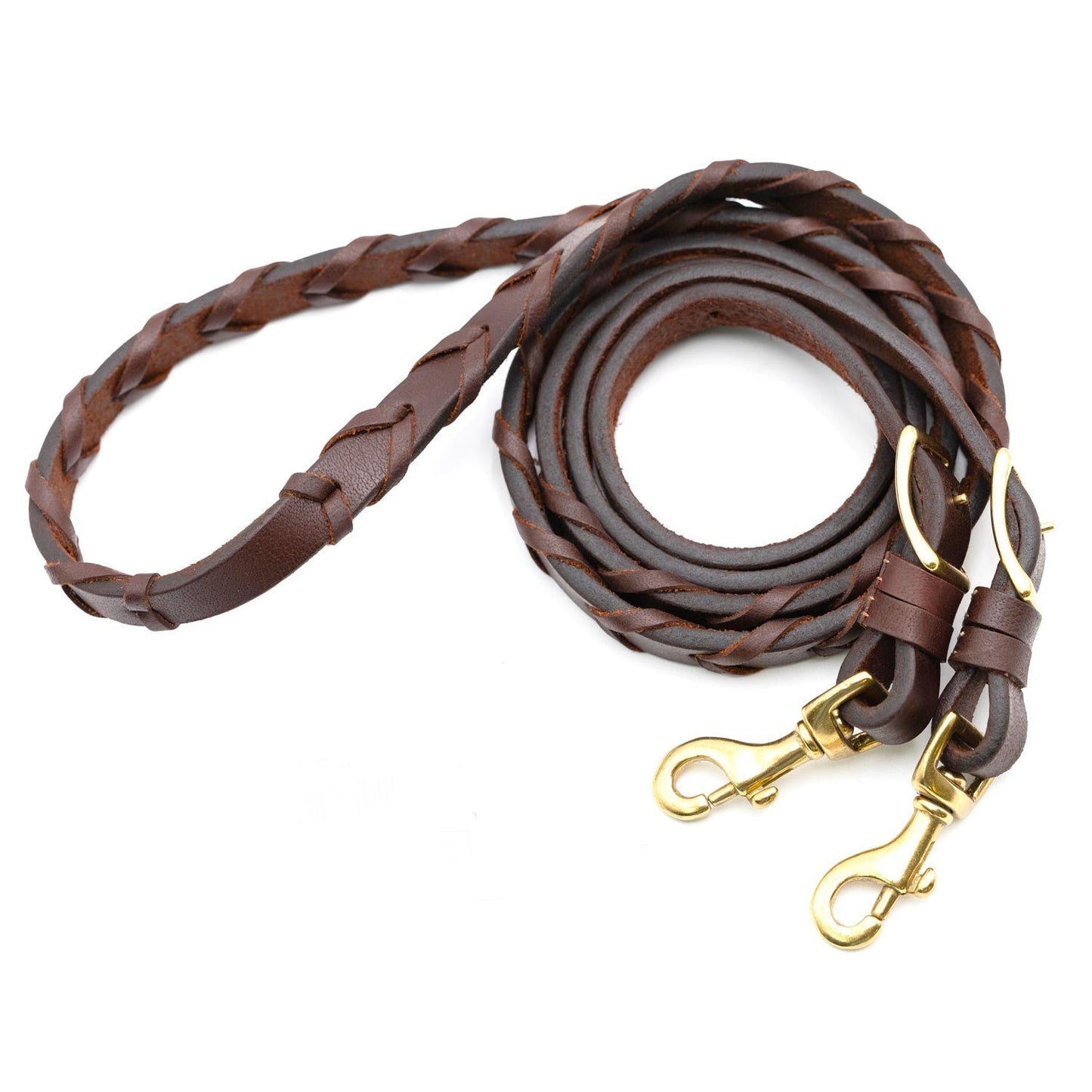 Jeffers LuxeLeather Heavy Oiled Laced Barrel Rein