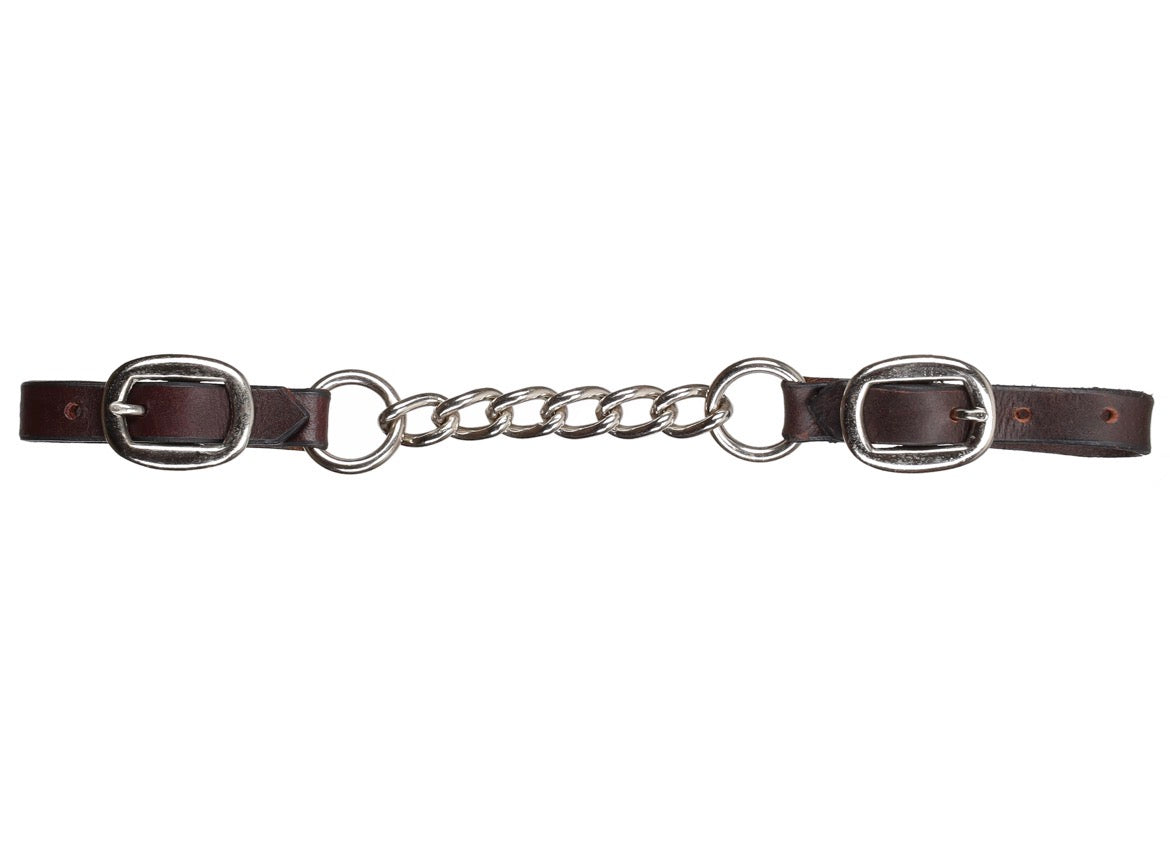 Showman Argentina Cow Leather Curb Chain