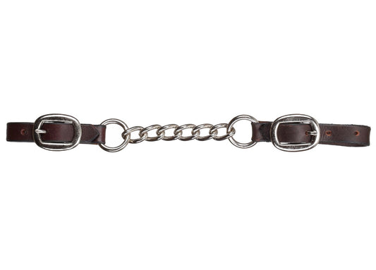 Showman Argentina Cow Leather Curb Chain
