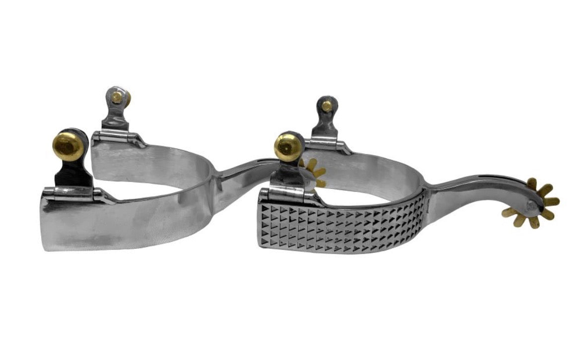 Showman Mens Size Stainless Steel Rasp Spur
