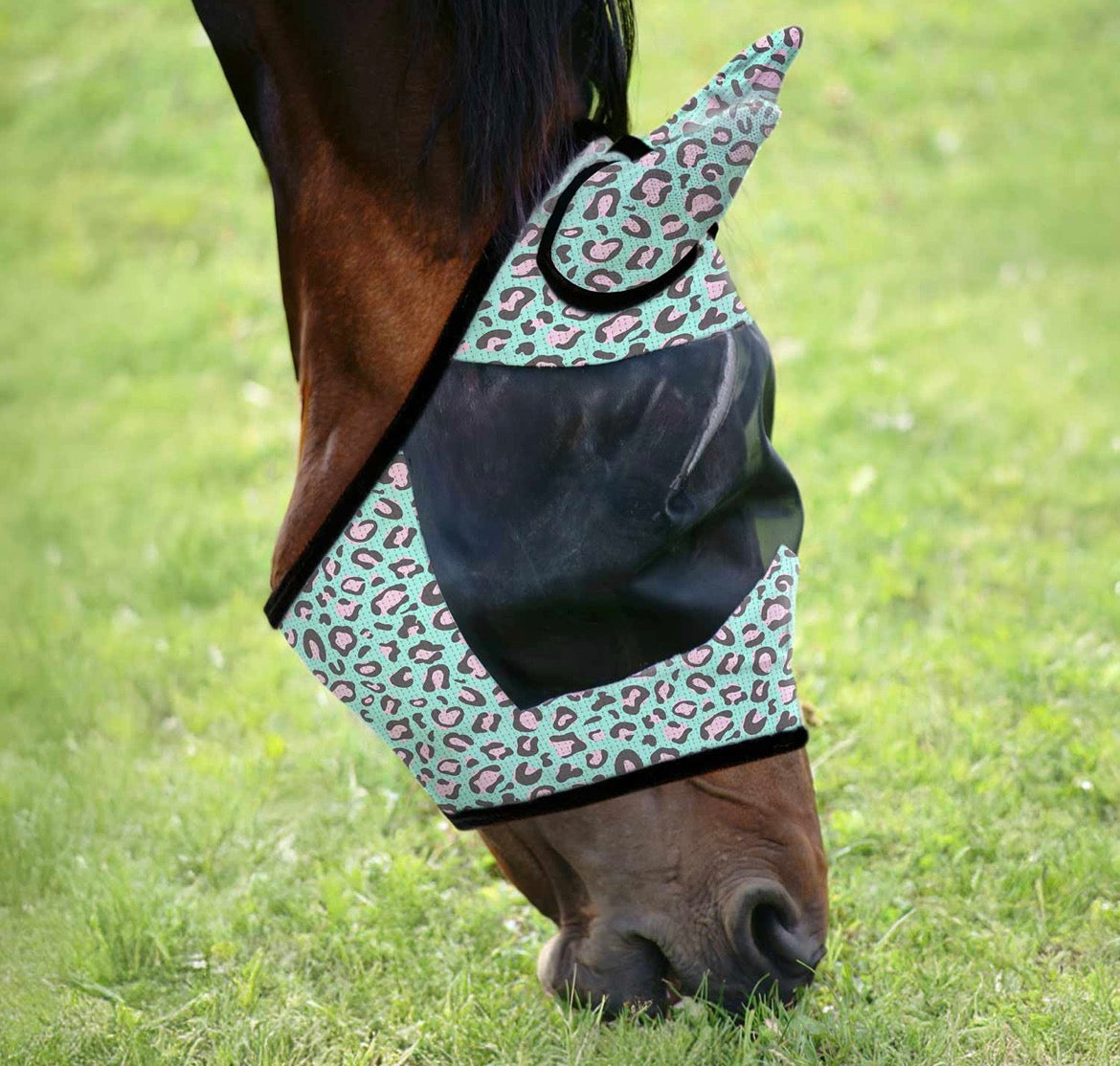 Jeffers Expression Deluxe Mesh Horse Fly Mask with Ears - Full Size
