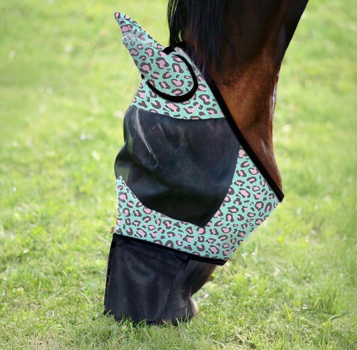 Jeffers Expression Deluxe Mesh Horse Fly Mask with Ears and Nose - Full Size
