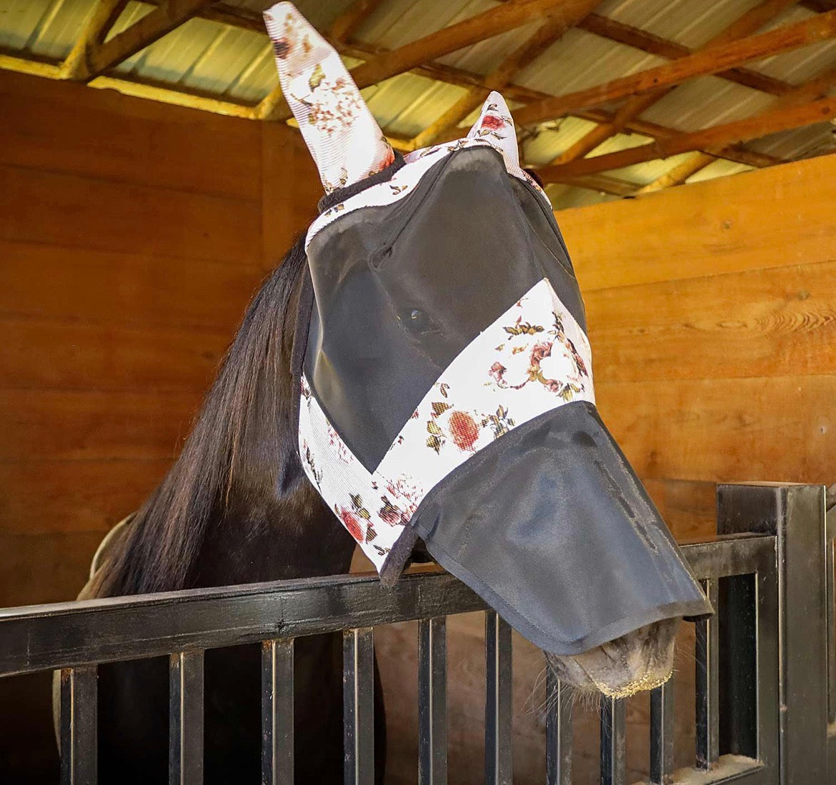 Jeffers Expression Deluxe Mesh Horse Fly Mask with Ears and Nose - Full Size