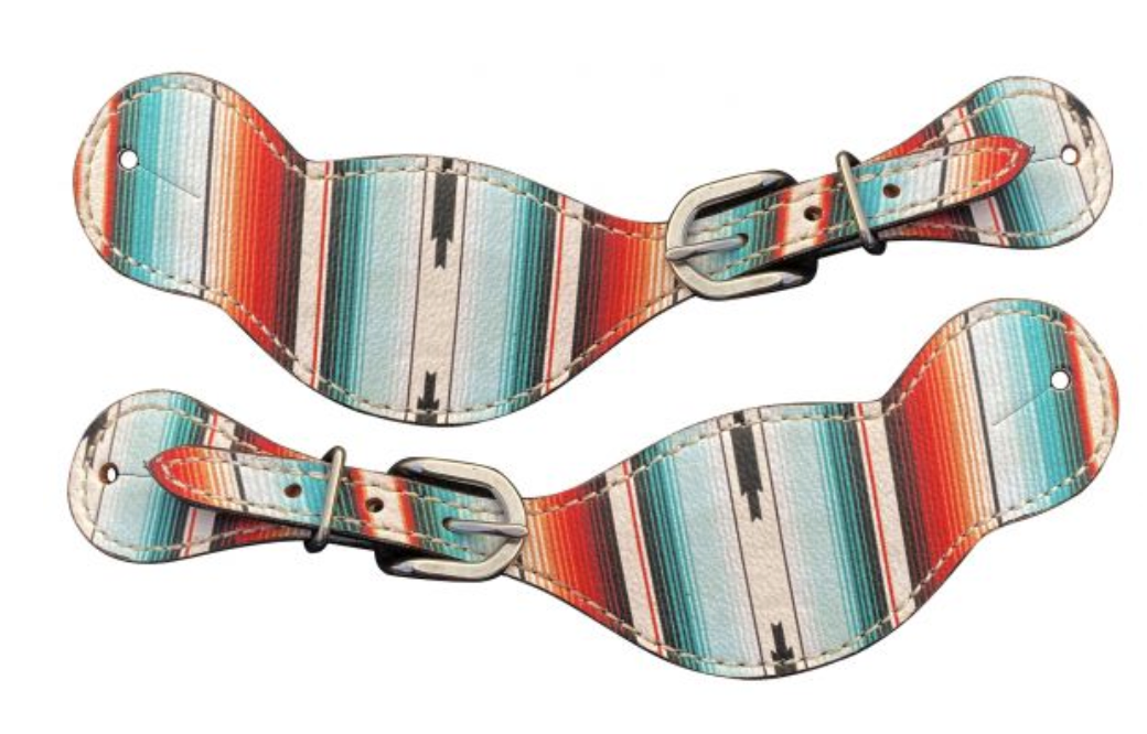 Showman Ladies Spur Straps - Southwest Print